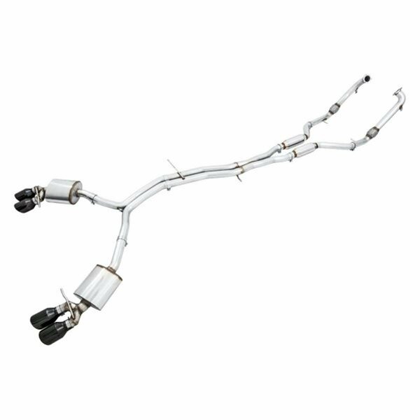 Superjock Non-Resonated Touring Edition Exhaust with Black 102 mm Tips for Audi B9 S4 SU3848043
